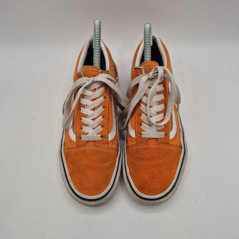 Vans Old Skool‎ Shoes Mens Size 5 Orange Suede Low Top Casual Skate Sneakers